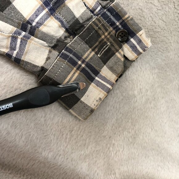 Eddie Bauer Men's Plaid Flannel Shirt Medium M Long Sleeve 100% Cotton Outdoor - Picture 6 of 9